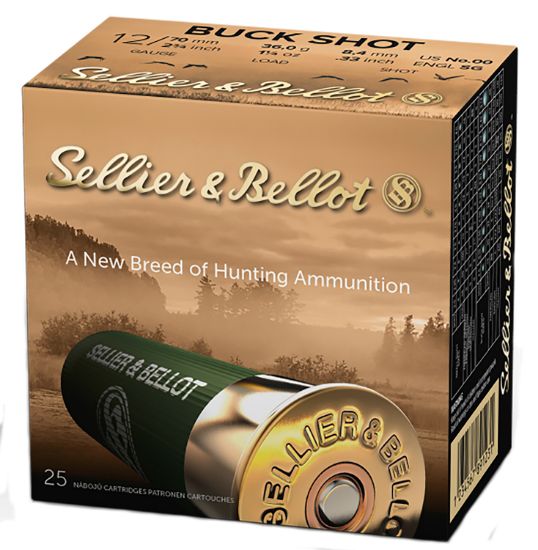 Picture of Sellier & Bellot Sb12bsc Hunting 12 Gauge 2.75" 12 Pellets 1 1/4 Oz 00 Buck Shot 25 Bx/ 10 Case 