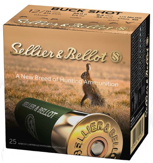 Picture of Sellier & Bellot Sb12bsg Hunting 12 Gauge 2.75" 9 Pellets 1 1/8 Oz 00 Buck Shot 25 Bx/ 10 Case 