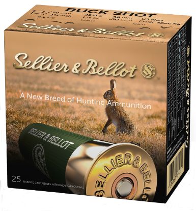 Picture of Sellier & Bellot Sb12bsf Hunting 12 Gauge 2.75" 12 Pellets 1 1/8 Oz 1 Buck Shot 25 Bx/ 10 Case 