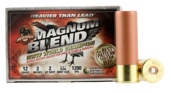 Picture of Hevi-Shot Hs41255 Magnum Blend 12 Gauge 3" 2 Oz Tungsten 5/6/7 Shot 5 Per Box/ 10 Case 