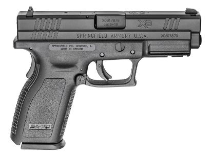 Picture of Springfield Armory Xd9101 Xd Service *Ca Compliant 9Mm Luger 10+1 4" Black Melonite Steel Barrel & Serrated Slide, Black Polymer Frame W/Picatinny Rail, Black Polymer Grip 