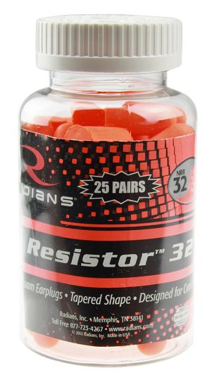 Picture of Radians Fp70rd25 Resistor Earplugs Foam 32 Db In The Ear Orange Adult 25 Pair 