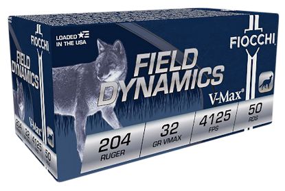 Picture of Fiocchi 204Hva Field Dynamics 204 Ruger 32 Gr Hornady V Max 50 Per Box/ 20 Case 