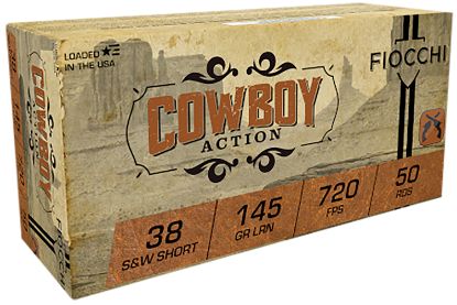 Picture of Fiocchi 38Swshl Cowboy Action 38 S&W Short 145 Gr Lead Round Nose 50 Per Box/ 20 Case 