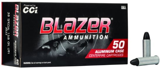 Picture of Cci 3522 Blazer Handgun 38 Special 158 Gr Lead Round Nose 50 Per Box/ 20 Case 