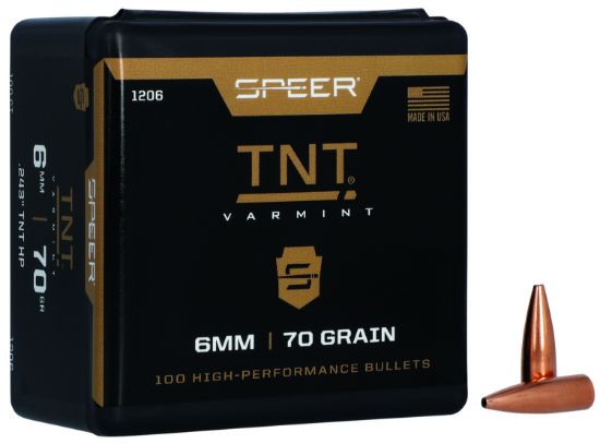 Picture of Speer 1206 Tnt 6Mm .243 70 Gr Jacket Hollow Point 100 Per Box/ 5 Case 