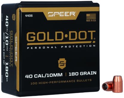 Picture of Speer 4406 Gold Dot Personal Protection 40 Cal .400 180 Gr Hollow Point 100 Per Box/ 5 Case 