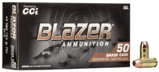 Picture of Cci 5210 Blazer Brass Handgun 40 S&W 165 Gr Full Metal Jacket 50 Per Box/ 20 Case 