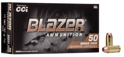 Picture of Cci 5220 Blazer Brass Handgun 40 S&W 180 Gr Full Metal Jacket 50 Per Box/ 20 Case 