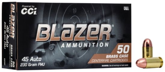 Picture of Cci 5230 Blazer Brass Handgun 45 Acp 230 Gr Full Metal Jacket 50 Per Box/ 20 Case 