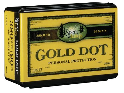 Picture of Speer Bullets 3992 Gold Dot Personal Protection 9Mm .355 90 Gr Hollow Point 100 Box 