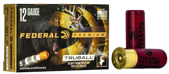 Picture of Federal Pb127dprs Premium Vital-Shok Truball Deep Penetrator 12 Gauge 2.75" 1 Oz Rifled Slug Shot 5 Per Box/ 50 Case 