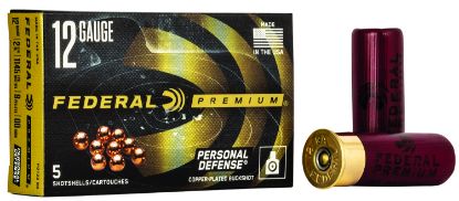 Picture of Federal Pd13200 Premium Personal Defense Reduced Recoil 12 Gauge 2.75" 9 Pellets 00 Buck Shot 5 Per Box/ 50 Case 