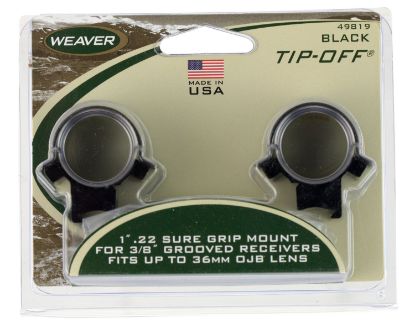 Picture of Weaver Mounts 49819 .22 Tip-Off Rings Black 1" 