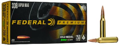 Picture of Federal Gm338lm Premium Gold Medal 338 Lapua Mag 250 Gr Sierra Matchking Bthp 20 Per Box/ 10 Case 