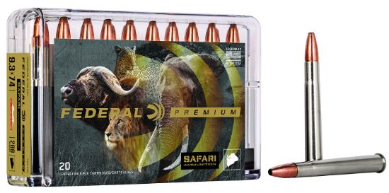 Picture of Federal P9374sa Premium Safari Cape-Shok 9.3Mmx74r 286 Gr Swift A Frame 20 Per Box/ 10 Case 