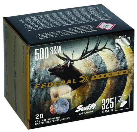 Picture of Federal P500sa Premium 500 S&W Mag 325 Gr Swift A Frame 20 Per Box/ 10 Case 