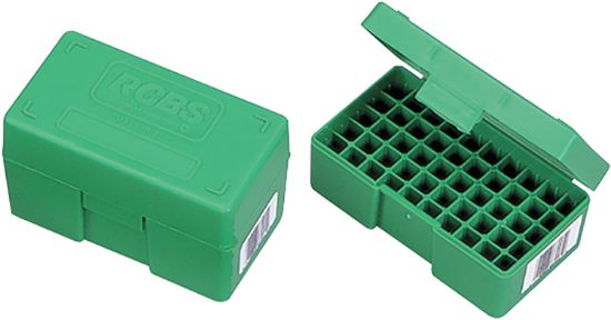 Picture of Rcbs 86905 Ammo Box For Medium Pistol Green Plastic 