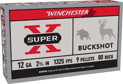 Picture of Winchester Ammo Xb1200 Super X 12 Gauge 2.75" 9 Pellets 00 Buck Shot 5 Bx/ 50 Case 
