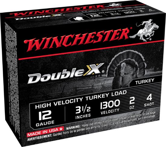 Picture of Winchester Ammo Sth12354 Double X High Velocity Turkey 12 Gauge 3.50" 2 Oz 4 Shot 10 Per Box/ 10 Case 