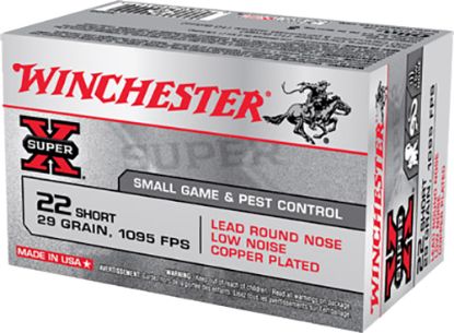 Picture of Winchester Ammo X22s Super X 22 Short 29 Gr Lead Round Nose Low Noise Copper Plated 50 Per Box/ 100 Case 