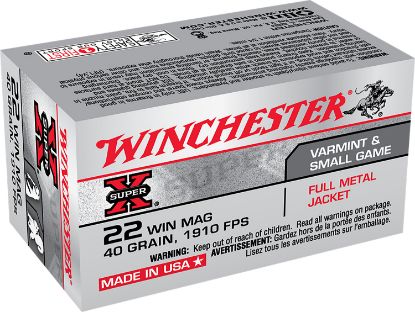 Picture of Winchester Ammo X22m Super X 22 Wmr 40 Gr Full Metal Jacket 50 Per Box/ 40 Case 