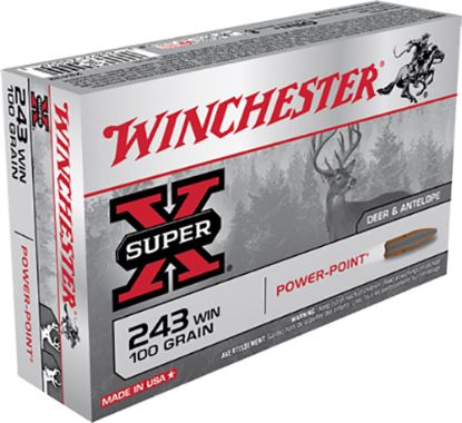 Picture of Winchester Ammo X2432 Power-Point 243 Win 100 Gr Power Point 20 Per Box/ 10 Case 