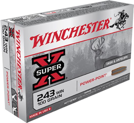 Picture of Winchester Ammo X2432 Power-Point 243 Win 100 Gr Power Point 20 Per Box/ 10 Case 