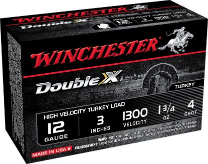 Picture of Winchester Ammo Sth1234 Double X High Velocity Turkey 12 Gauge 3" 1 3/4 Oz 4 Shot 10 Per Box/ 10 Case 