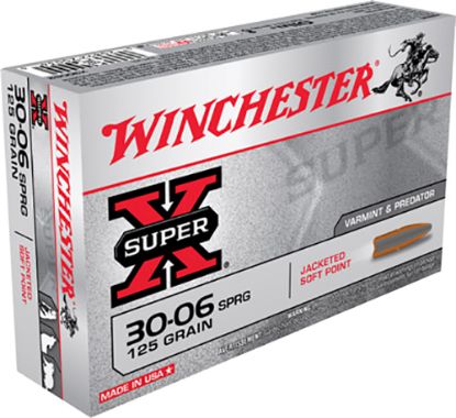 Picture of Winchester Ammo X30062 Super X 30-06 Springfield 125 Gr Pointed Soft Point 20 Per Box/ 10 Case 