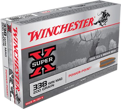 Picture of Winchester Ammo X3381 Power-Point 338 Win Mag 200 Gr Power Point 20 Per Box/ 10 Case 