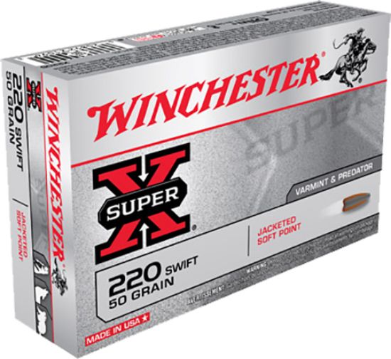 Picture of Winchester Ammo X220s Super X 220 Swift 50 Gr Jacketed Soft Point 20 Per Box/ 10 Case 