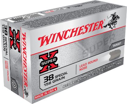 Picture of Winchester Ammo X38s1p Super X 38 Special 158 Gr Lead Round Nose 50 Per Box/ 10 Case 