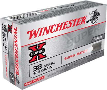 Picture of Winchester Ammo X38smrp Super X 38 Special 148 Gr Super Match Lead Semi Wadcutter 50 Per Box/ 10 Case 