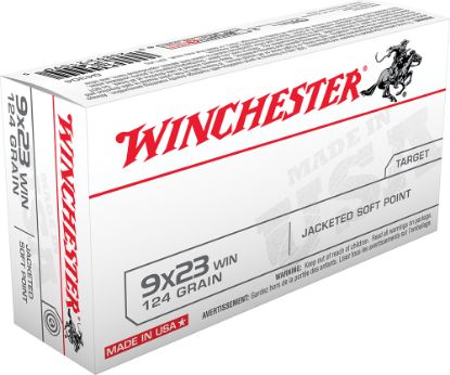 Picture of Winchester Ammo Q4304 Usa 9X23 Win 124 Gr Jacketed Soft Point 50 Per Box/ 10 Case 