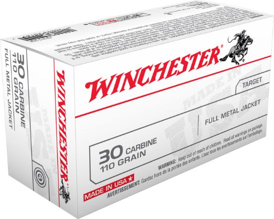 Picture of Winchester Ammo Q3132 Usa 30 Carbine 110 Gr Full Metal Jacket 50 Per Box/ 10 Case 