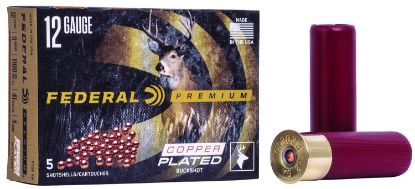 Picture of Federal P1584b Premium Magnum 12 Gauge 3" 41 Pellets 2 Oz 4 Buck Shot 5 Per Box/ 50 Case 