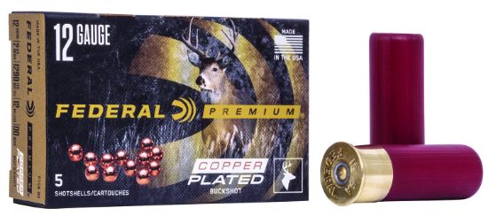 Picture of Federal P15600 Premium Magnum 12 Gauge 2.75" 12 Pellets 1 1/2 Oz 00 Buck Shot 5 Per Box/ 50 Case 