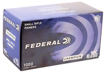 Picture of Federal 205 Champion Small Rifle Small Rifle Multi Caliber 1000 Per Box 