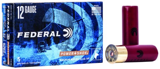 Picture of Federal F130rs Power-Shok 12 Gauge 2.75" 1 1/4 Oz Rifled Slug Shot 5 Per Box/ 50 Case 