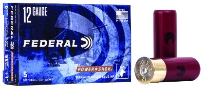 Picture of Federal F127rs Power-Shok Shotshell 12 Gauge 2.75" 1 Oz Rifled Slug Shot 5 Per Box/ 50 Case 