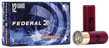 Picture of Federal F127000 Power-Shok Magnum 12 Gauge 2.75" 8 Pellets 000 Buck Shot 5 Per Box/ 50 Case 