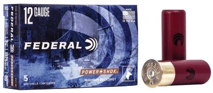 Picture of Federal F12700 Power-Shok Magnum 12 Gauge 2.75" 9 Pellets 1 3/16 Oz 00 Buck Shot 5 Per Box/ 50 Case 