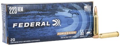 Picture of Federal 223A Power-Shok 223 Rem 55 Gr Jacketed Soft Point 20 Per Box/ 10 Case 