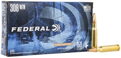 Picture of Federal 308A Power-Shok 308 Win 150 Gr Jacketed Soft Point 20 Per Box/ 10 Case 