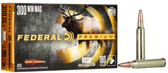 Picture of Federal P300wd2 Premium 300 Win Mag 180 Gr Nosler Partition 20 Per Box/ 10 Case 