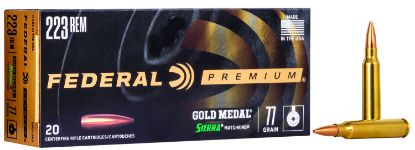 Picture of Federal Gm223m3 Premium Gold Medal 223 Rem 77 Gr Sierra Matchking Bthp 20 Per Box/ 10 Case 