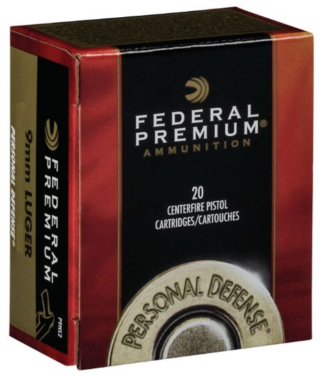 Picture of Federal P9hs1 Premium Personal Defense 9Mm Luger 124 Gr Hydra Shok Jacketed Hollow Point 20 Per Box/ 25 Case 