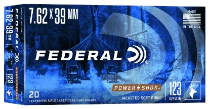 Picture of Federal 76239B Power-Shok 7.62X39mm 123 Gr Jacketed Soft Point 20 Per Box/ 10 Case 