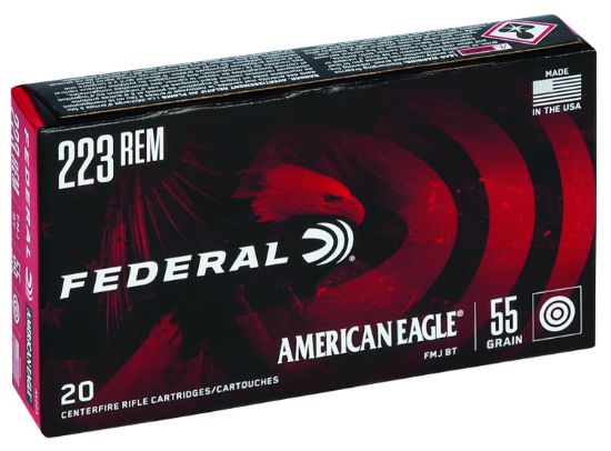 Picture of Federal Ae223 American Eagle Rifle 223 Rem 55 Gr Full Metal Jacket Boat Tail 20 Per Box/ 25 Case 